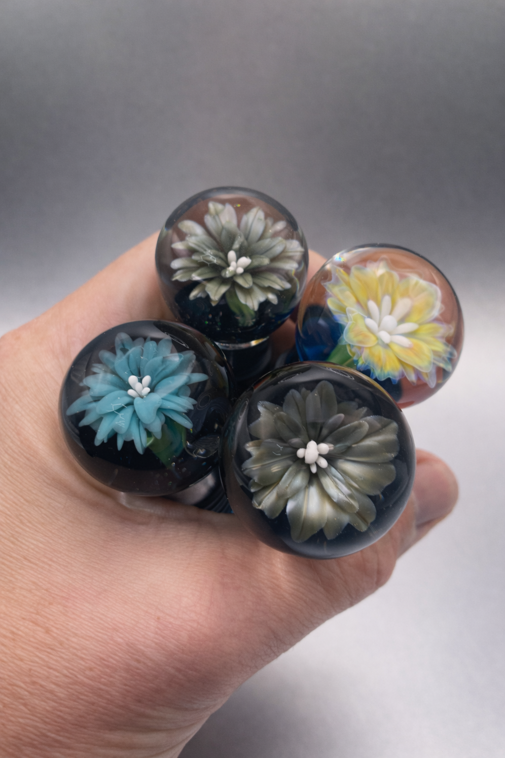 Glass Flower Wine Stoppers