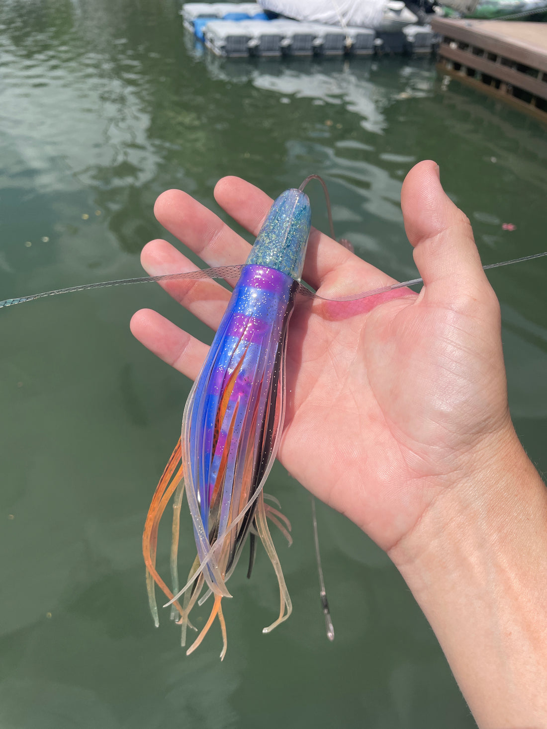 Blue Glass Trolling Lure